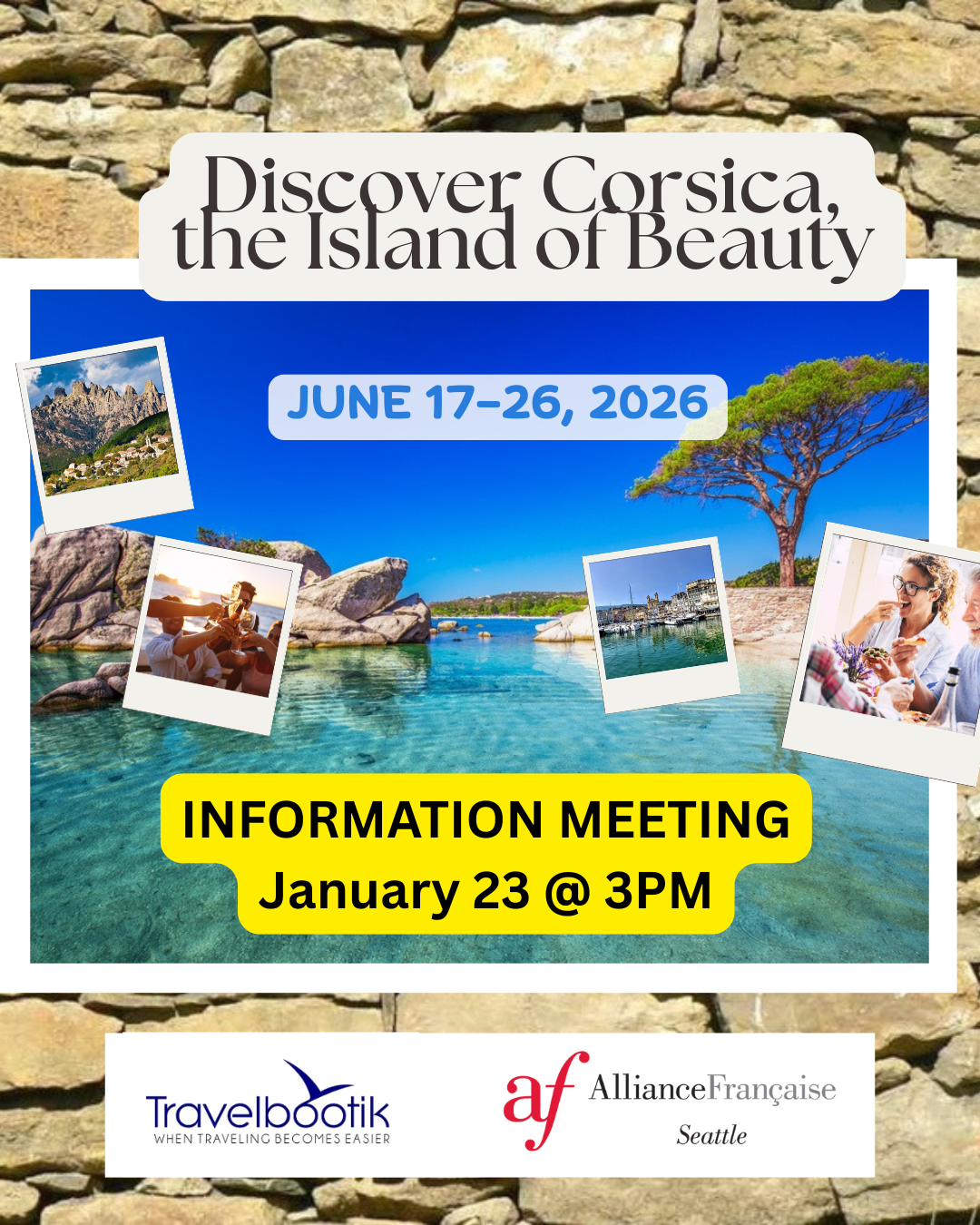 Info Session: Trip to Corsica | Jan 23