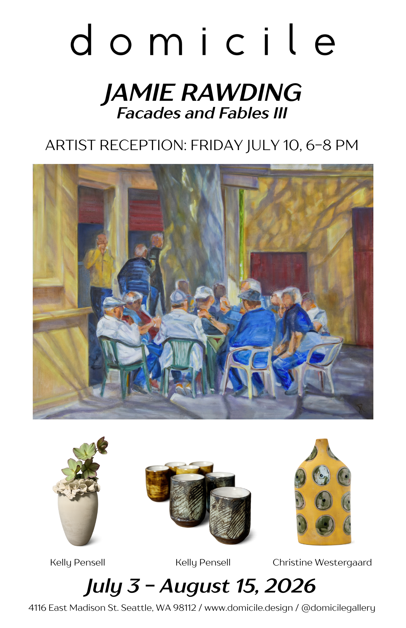 Artist Reception: "Facades and Fables III" by Jamie Rawding at Domicile Gallery